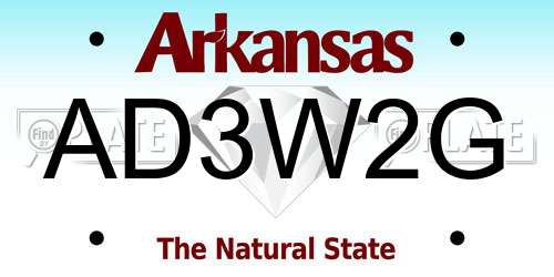 AD3W2G Arkansas License Plate