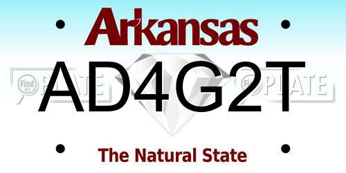 AD4G2T Arkansas License Plate