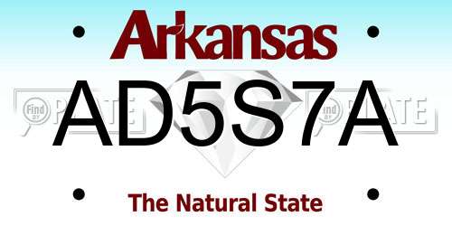 AD5S7A Arkansas License Plate