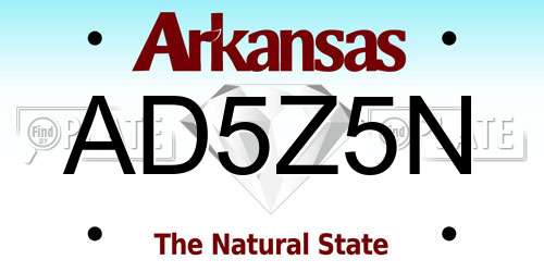 AD5Z5N Arkansas License Plate