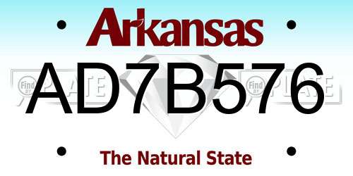 AD7B576 Arkansas License Plate