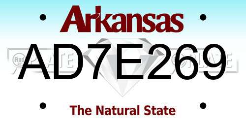 AD7E269 Arkansas License Plate