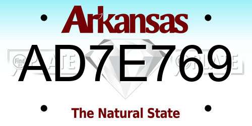 AD7E769 Arkansas License Plate