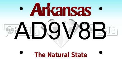 AD9V8B Arkansas License Plate