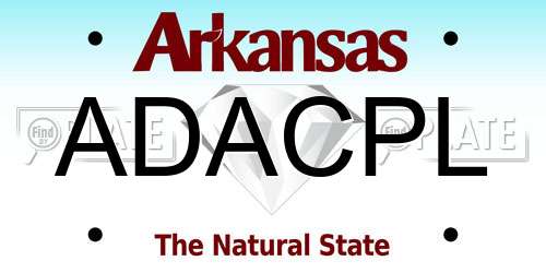ADACPL Arkansas License Plate
