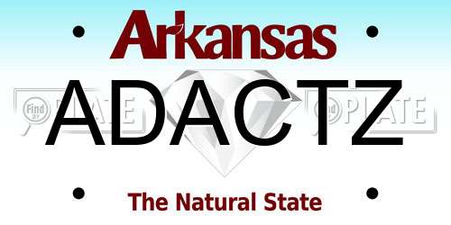 ADACTZ Arkansas License Plate