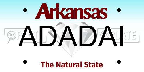 ADADAI Arkansas License Plate