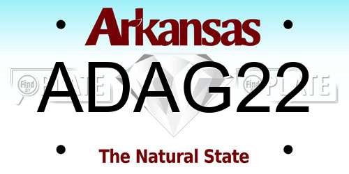 ADAG22 Arkansas License Plate