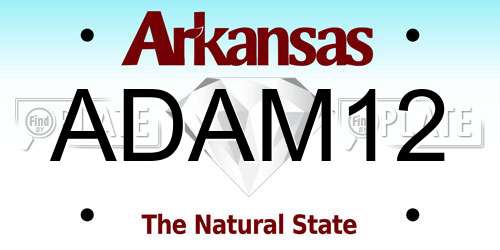ADAM12 Arkansas License Plate