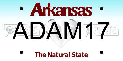 ADAM17 Arkansas License Plate