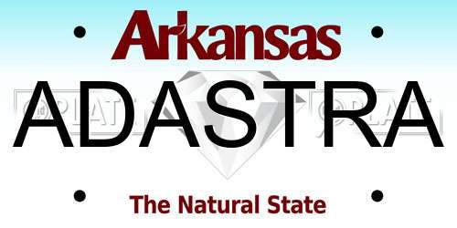 ADASTRA Arkansas License Plate