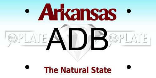 ADB Arkansas License Plate