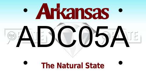 ADC05A Arkansas License Plate