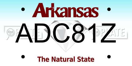 ADC81Z Arkansas License Plate