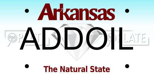 ADDOIL Arkansas License Plate
