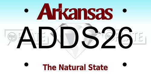 ADDS26 Arkansas License Plate