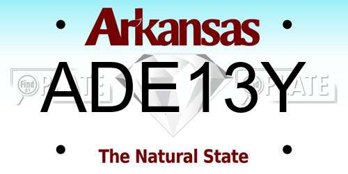 ADE13Y Arkansas License Plate