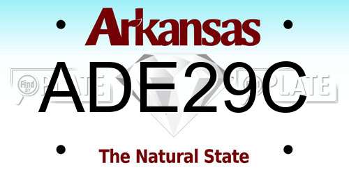 ADE29C Arkansas License Plate