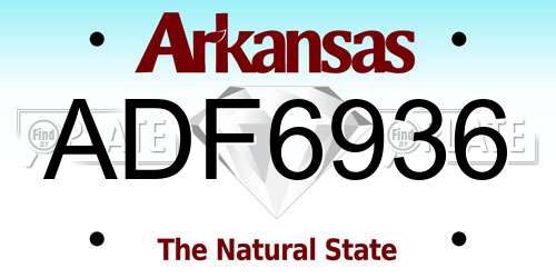 ADF6936 Arkansas License Plate