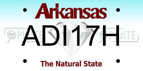 ADI17H Arkansas License Plate