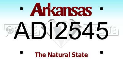 ADI2545 Arkansas License Plate