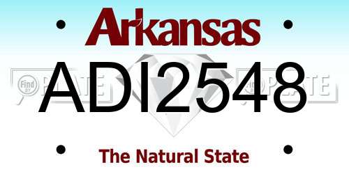 ADI2548 Arkansas License Plate