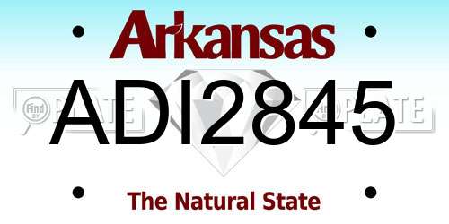 ADI2845 Arkansas License Plate