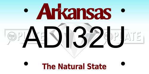 ADI32U Arkansas License Plate
