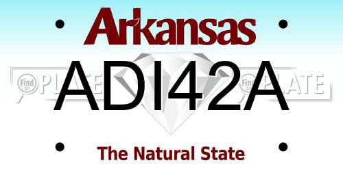 ADI42A Arkansas License Plate