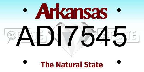 ADI7545 Arkansas License Plate