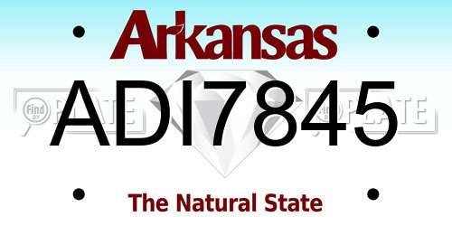 ADI7845 Arkansas License Plate