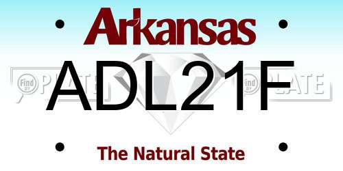 ADL21F Arkansas License Plate