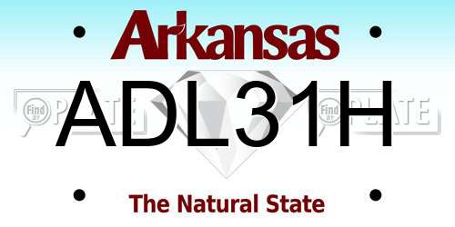 ADL31H Arkansas License Plate