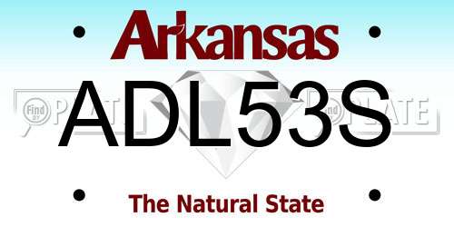 ADL53S Arkansas License Plate
