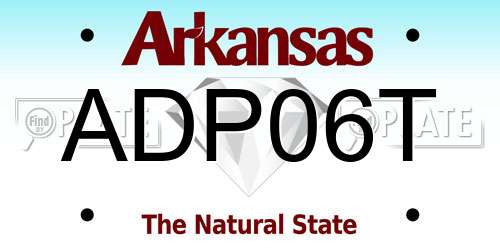 ADP06T Arkansas License Plate