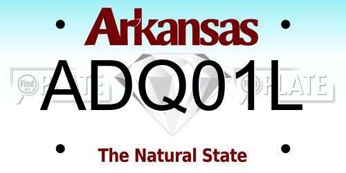 ADQ01L Arkansas License Plate