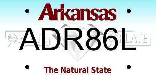 ADR86L Arkansas License Plate