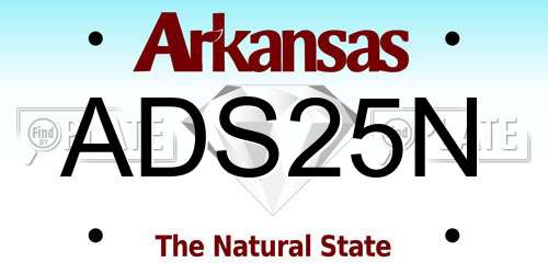ADS25N Arkansas License Plate