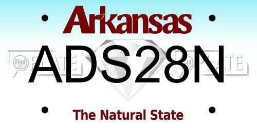 ADS28N Arkansas License Plate