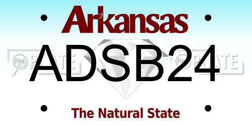 ADSB24 Arkansas License Plate