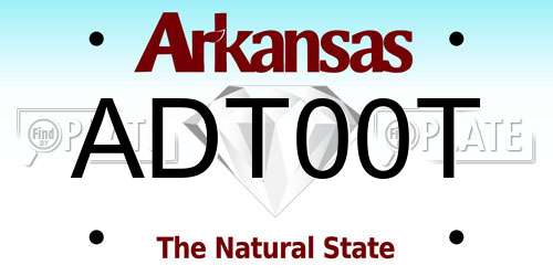 ADT00T Arkansas License Plate