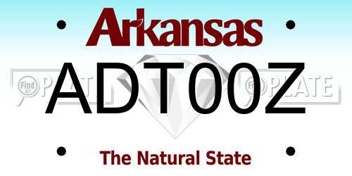 ADT00Z Arkansas License Plate
