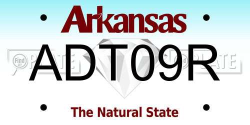 ADT09R Arkansas License Plate