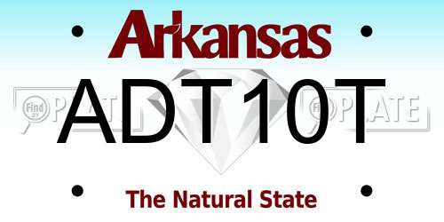 ADT10T Arkansas License Plate