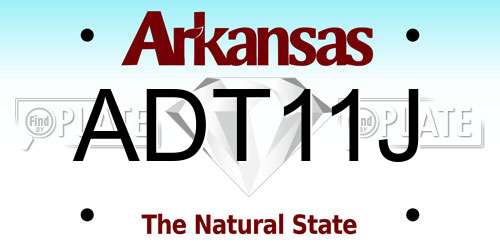 ADT11J Arkansas License Plate
