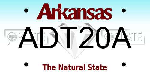 ADT20A Arkansas License Plate