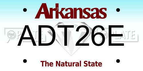 ADT26E Arkansas License Plate