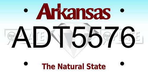 ADT5576 Arkansas License Plate
