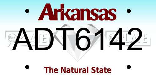 ADT6142 Arkansas License Plate
