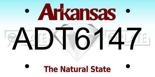 ADT6147 Arkansas License Plate